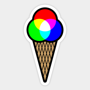 RGB Ice (Red Green Blue Ice Cream) Sticker